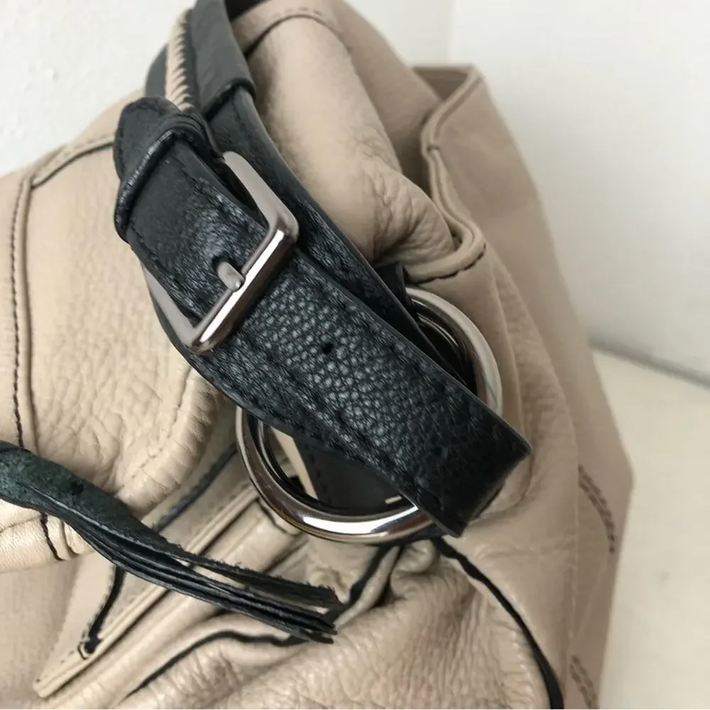 Oryany taupe Katie hobo shoulder bag flap front